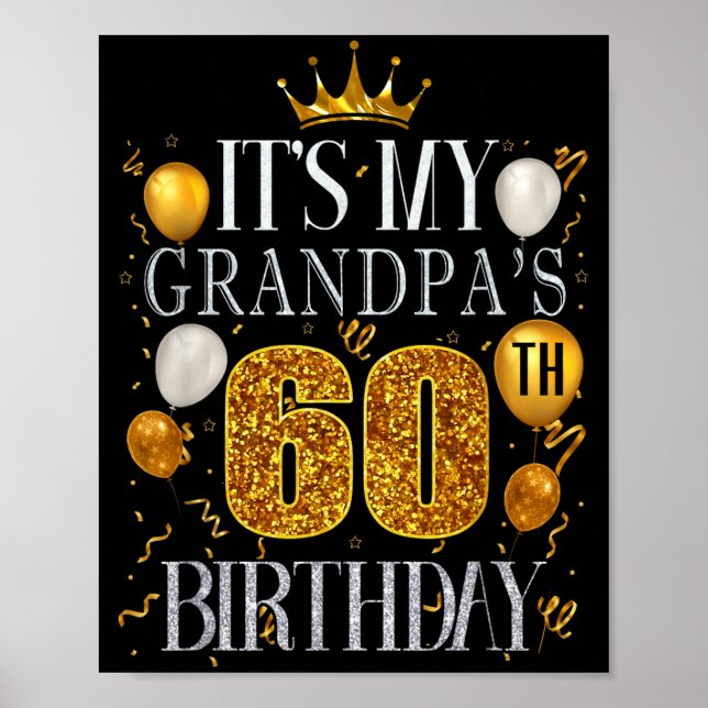 Póster Es el 60 cumpleaños de mi abuelo Feliz cumpleaños  (Frente)