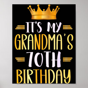 Póster Es el 70 cumpleaños de mi abuela Feliz 70 años _