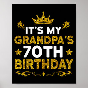 Póster Es el 70 cumpleaños de mi abuelo Feliz cumpleaños 
