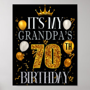 Póster Es el 70 cumpleaños de mi abuelo Feliz cumpleaños 