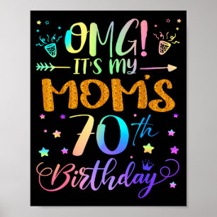 Póster Es el 70 cumpleaños de mi mamá Dulces 70 años 