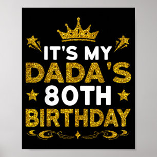 Póster Es el 80 cumpleaños de mi papá Feliz cumpleaños 80