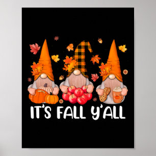 Póster Es el Autu de Halloween de Acción de Gracias Fall