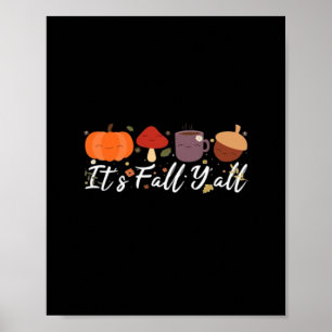 Póster Es el café de otoño, calabaza de calabaza de otoño