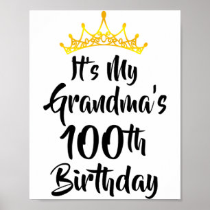 Póster Es el cumpleaños número 100 de mi abuela Corona Fe