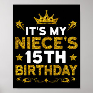 Póster Es el cumpleaños número 15 de mi sobrina Feliz cum