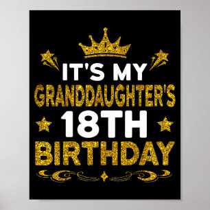 Póster Es el cumpleaños número 18 de mi nieta Feliz 18 añ