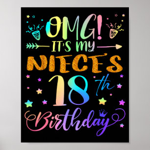 Póster Es el cumpleaños número 18 de mi sobrina Dulces 18