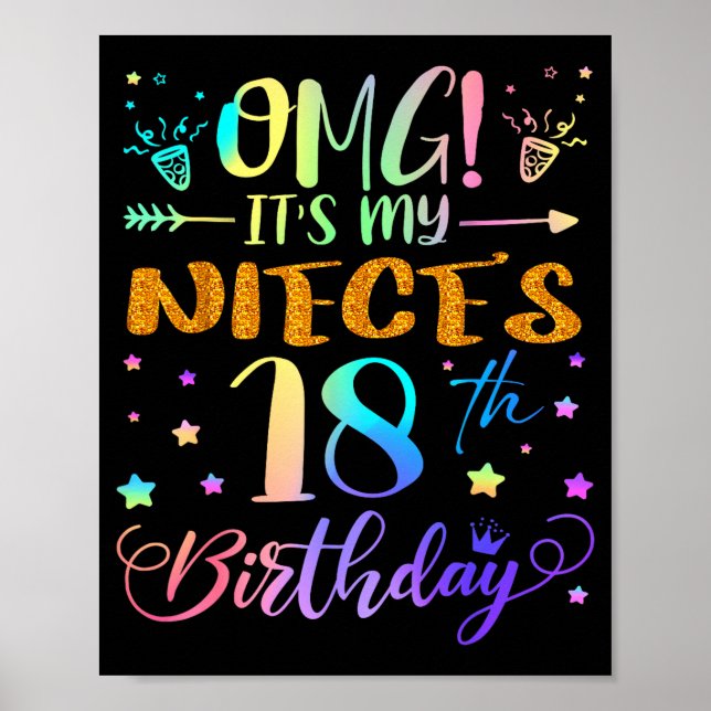 Póster Es el cumpleaños número 18 de mi sobrina Dulces 18 (Frente)