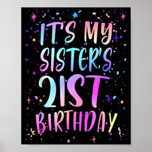 Póster Es el cumpleaños número 21 de mi hermana Colorido