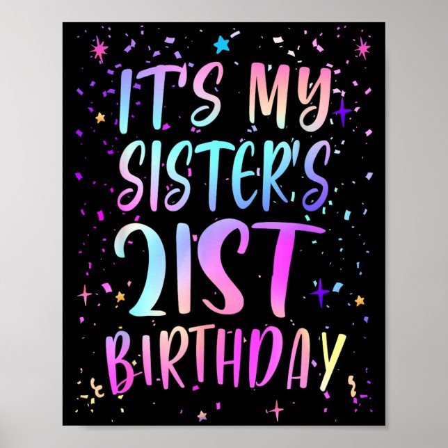 Póster Es el cumpleaños número 21 de mi hermana Colorido  (Frente)