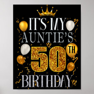 Póster Es el cumpleaños número 50 de mi tía Feliz cumplea