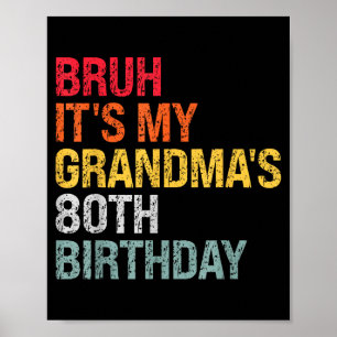 Póster Es el cumpleaños número 80 de mi abuela, Reina 80 