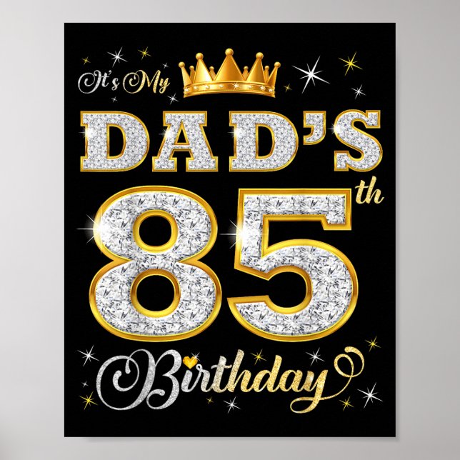 Póster Es el cumpleaños número 85 de mi papá 85 años de e (Frente)