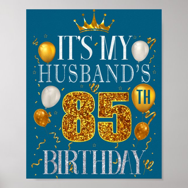 Póster Es el cumpleaños número 85 del esposo Ilustración  (Frente)