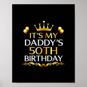 Póster Es el décimo cumpleaños de mi hija Cumpleaños Feli