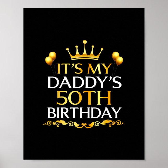 Póster Es el décimo cumpleaños de mi hija Cumpleaños Feli (Frente)
