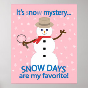 Póster Es el detective Snowman Pink