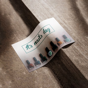 Póster Es el día de las uñas, cuida tus uñas, uñas