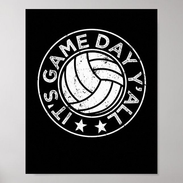 Póster Es el día del partido, todos divertidos jugadores  (Frente)
