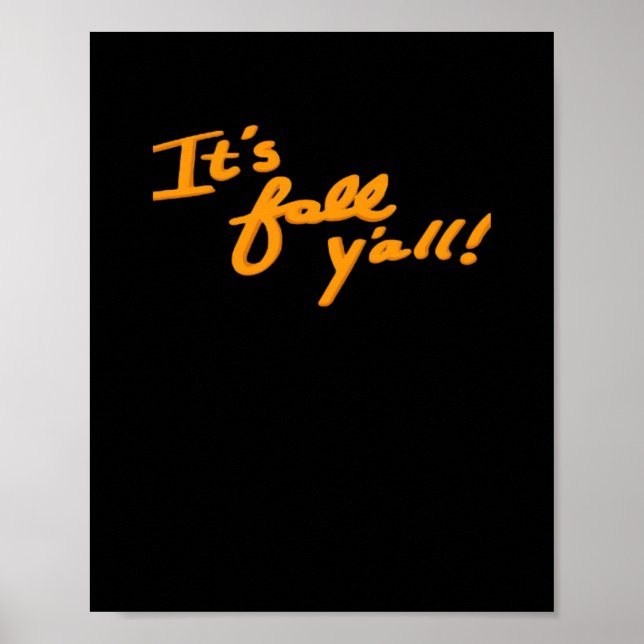 Póster Es el estilo estético simple de Fall Y’all (Frente)
