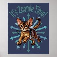 Es el gato abysiniano de la hora de Zoomie