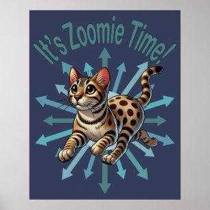 Póster Es el gato de Zoomie Time Bengal