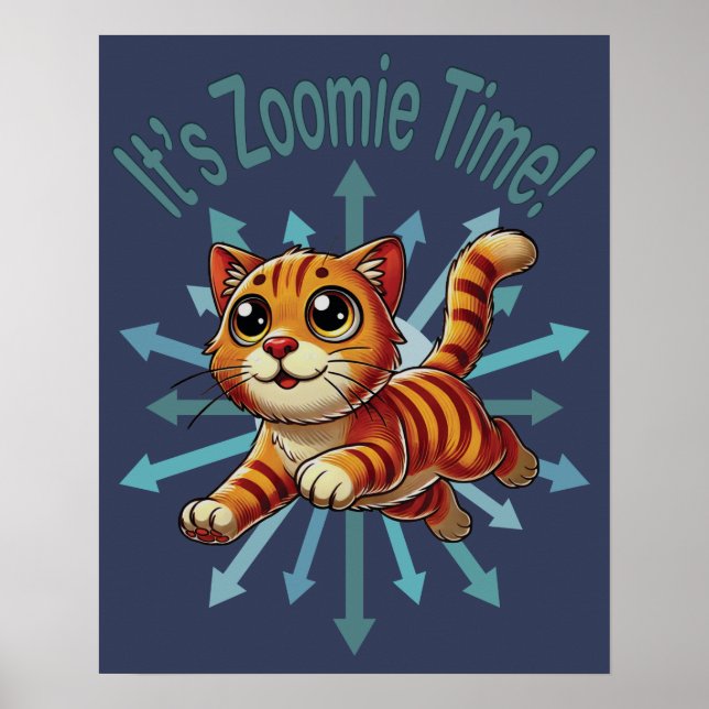 Póster Es el gato del Naranja de tiempo de Zoomie (Frente)