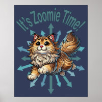 Es el gato forestal noruego de Zoomie Time