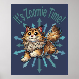Póster Es el gato forestal noruego de Zoomie Time