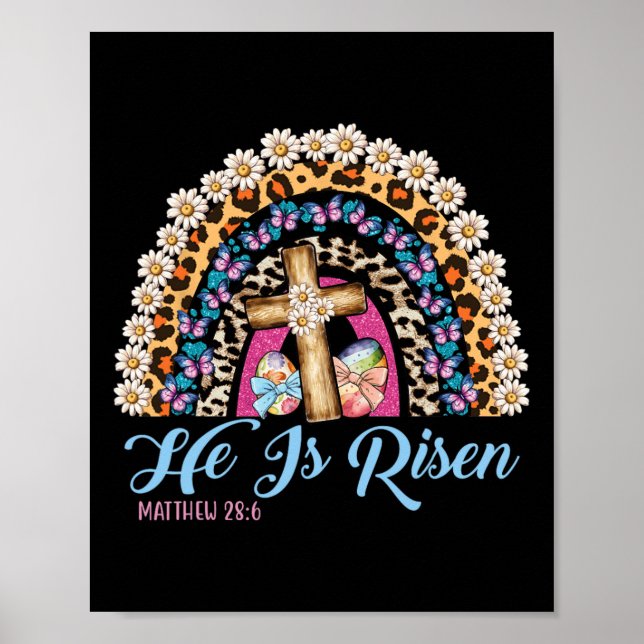 Póster Es el leopardo arcoiris de Risen, feliz Pascua (Frente)