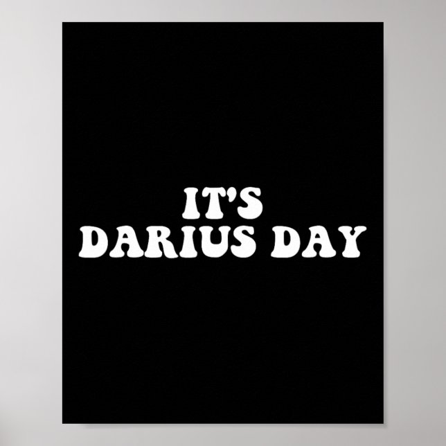 Póster Es el meme gracioso del Día del Darius (Frente)