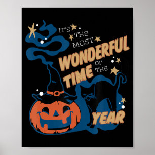 Póster Es el momento más maravilloso del año gato negro