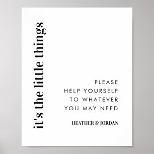 Póster Es el Rótulo de baño de Little Things Boda