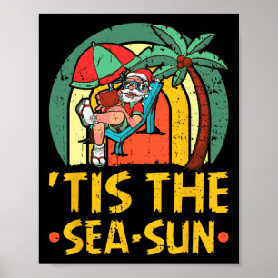 Póster Es el Sea-sun Navidad en Julio Santa Verano Hol