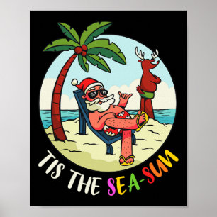 Póster Es El Sol Del Mar Divertido Santa Playa Verano Nav