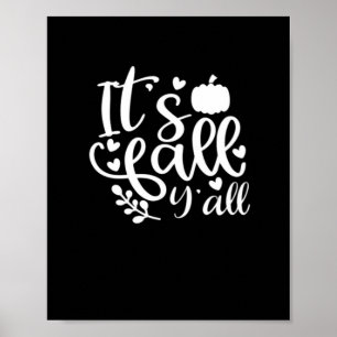 Póster ¡Es Fall Y'all! Gráfico de moda