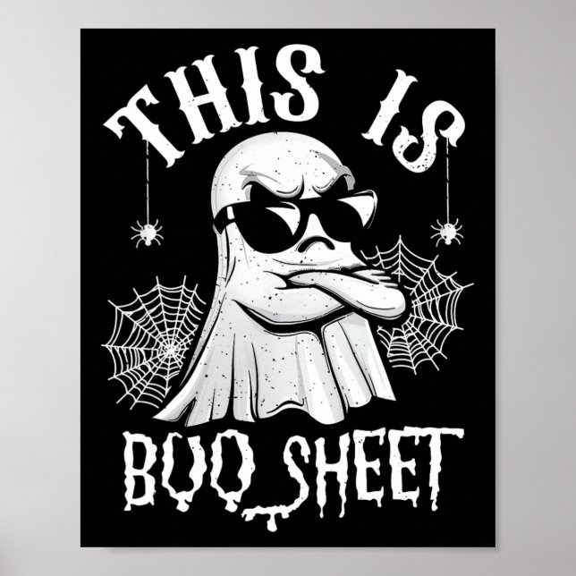 Póster Es Gracioso Esto Es Una Hoja De Boo Fantasma Hallo (Frente)