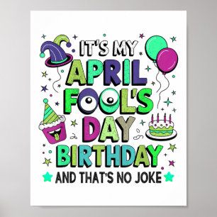 Póster Es Gracioso Mi Día De Los Inocentes De Abril, Cump