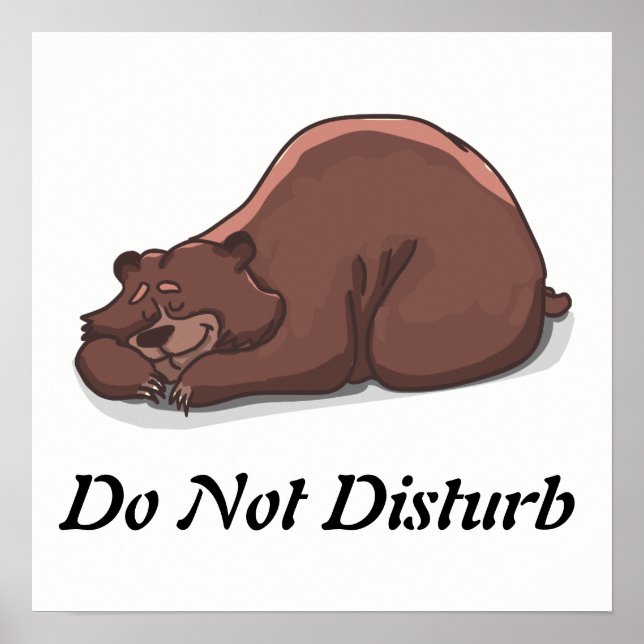 Póster Es gracioso no molestar al oso durmiente (Frente)