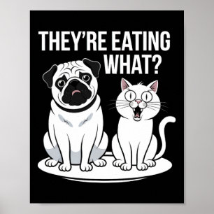 Póster Es gracioso que coman los perros que comen el caca