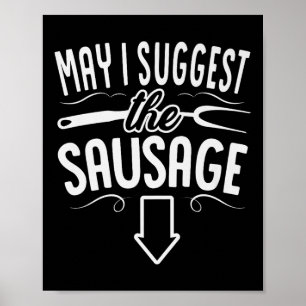 Póster Es Gracioso Que Le Sugiera El Bar Sausage Bbq Gril
