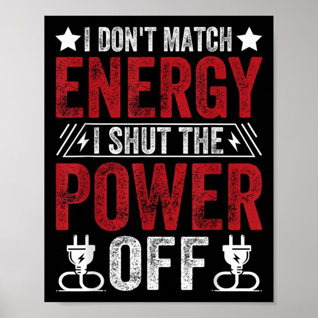 Póster Es gracioso que no comparo energía, cierro el aire (Frente)