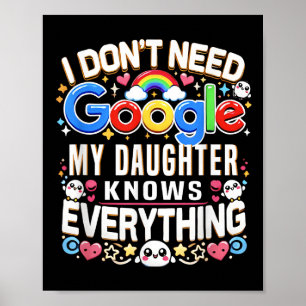 Póster Es gracioso que no necesite Google, mi hija lo sab