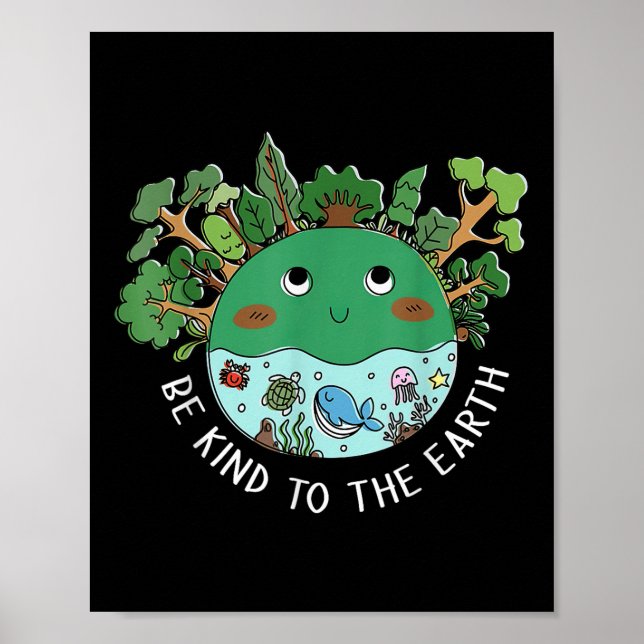 Póster Es Gracioso Ser Amable Con El Árbol Natural Del Pl (Frente)
