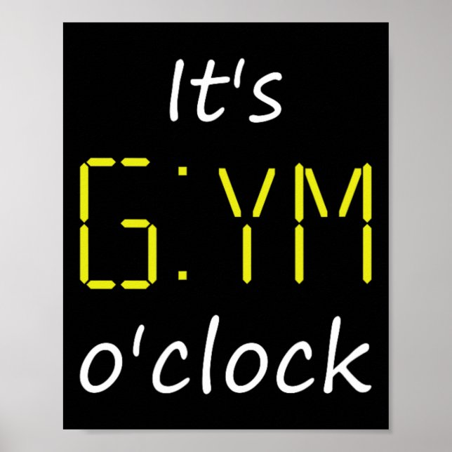Póster Es Gym O'clock. Es Hora De Estar En Forma. Entrena (Frente)