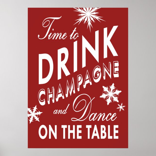 Póster Es hora de beber Poster de vacaciones en Champagne (Frente)