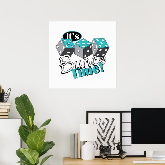 Póster ¡Es hora de Bunco! (Oficina en casa)