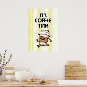 Póster Es hora de café