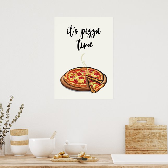 Póster Es hora de la pizza (Cocina)